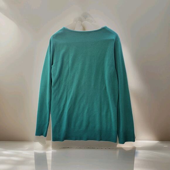 LAURA SCOTT WOMENS GREEN SCATTERED BEADS HOLIDAY SWEATER XL - Picture 8 of 8